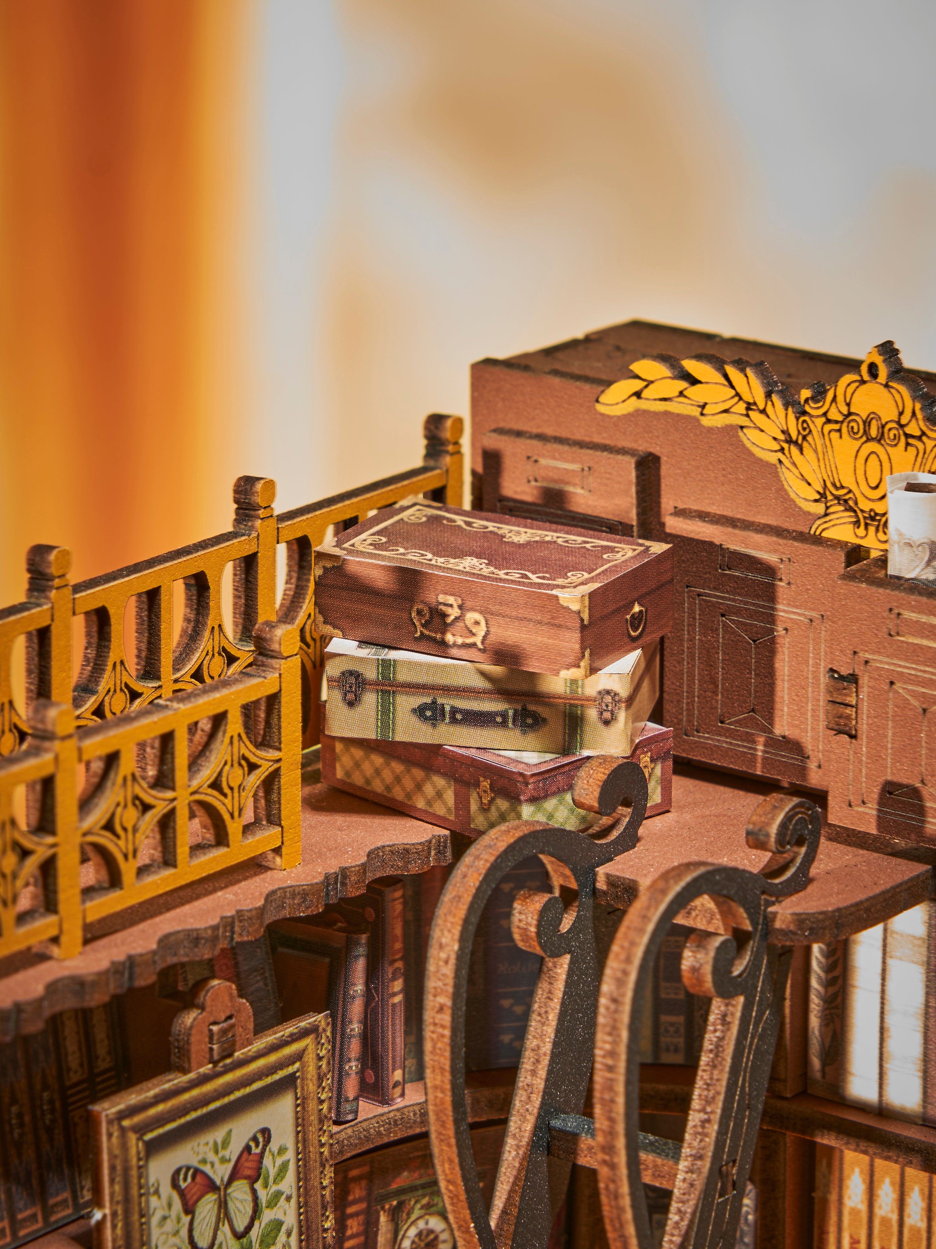 Rolife Silent Corner Study DIY Book Nook Shelf Insert TGE02