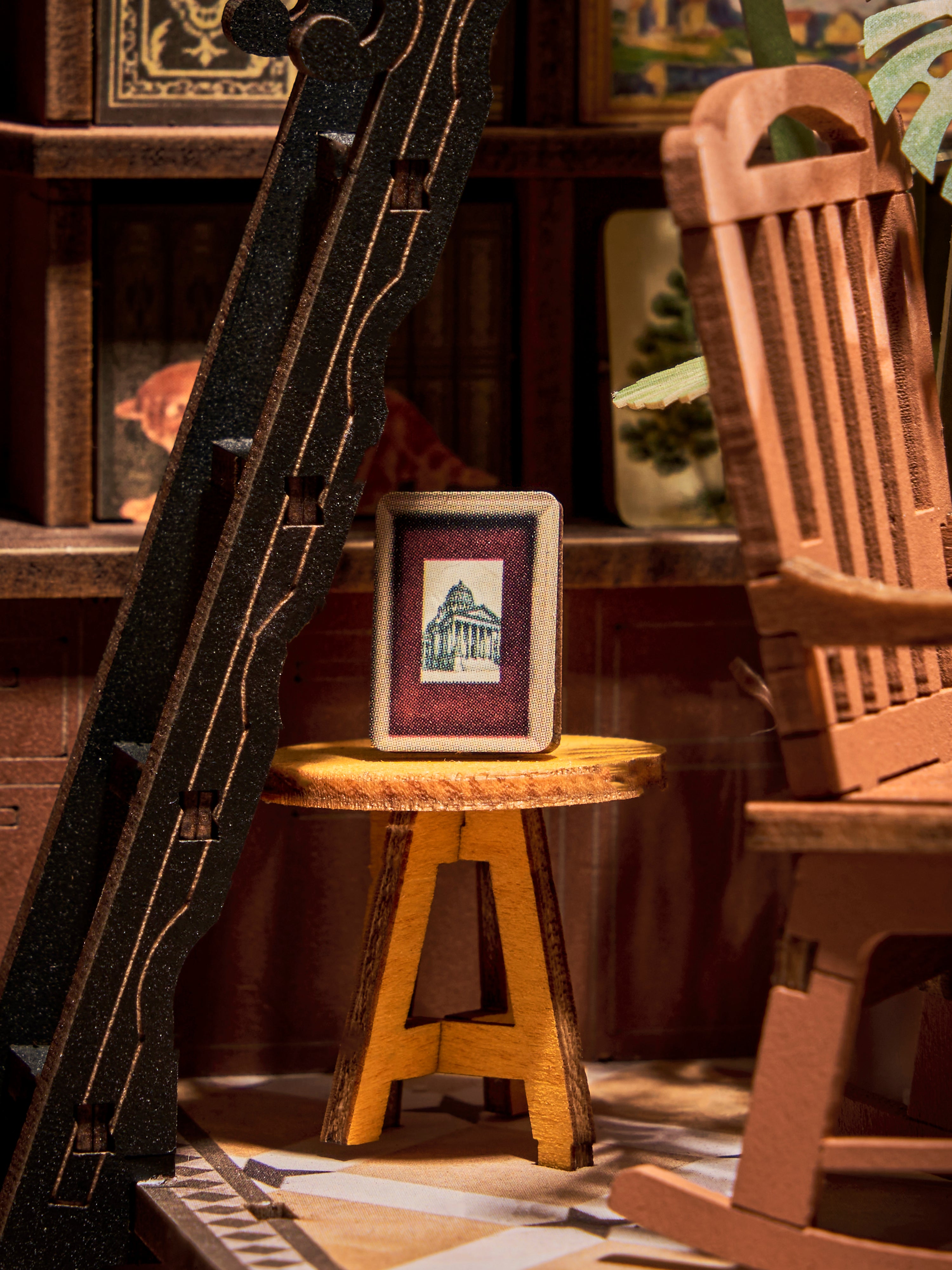 Rolife Silent Corner Study DIY Book Nook Shelf Insert TGE02