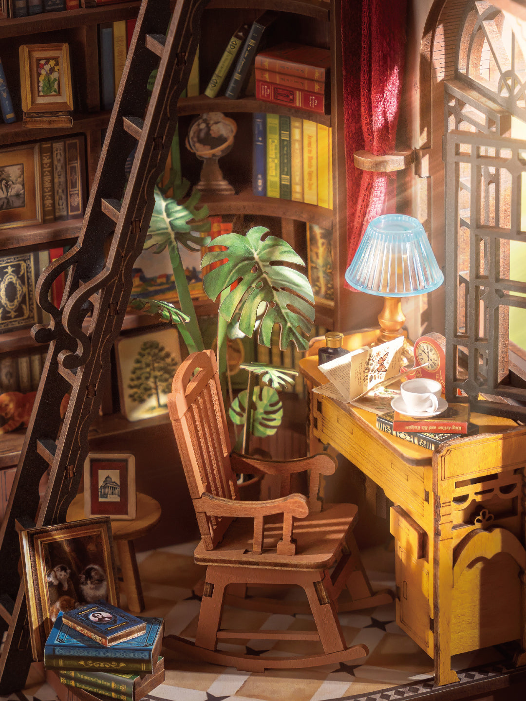 Rolife Silent Corner Study DIY Book Nook Shelf Insert TGE02