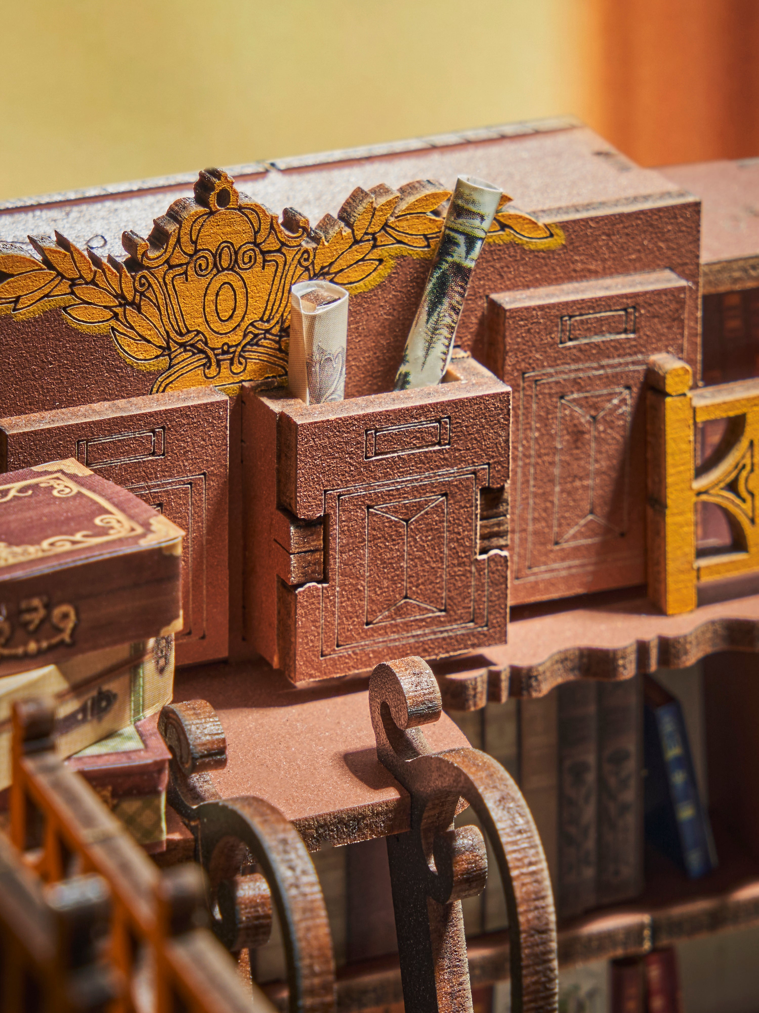 Rolife Silent Corner Study DIY Book Nook Shelf Insert TGE02