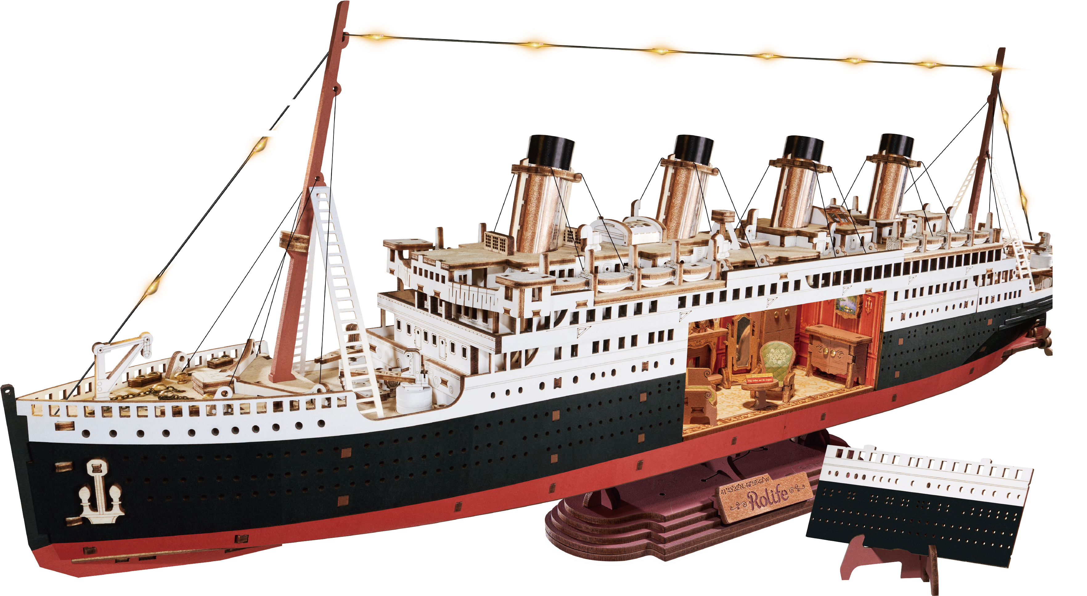 Rolife 1912 Eternal Atlantic Voyager 3D Wooden Puzzle - TGL02 | Titanic Memorial Model with LED Lights