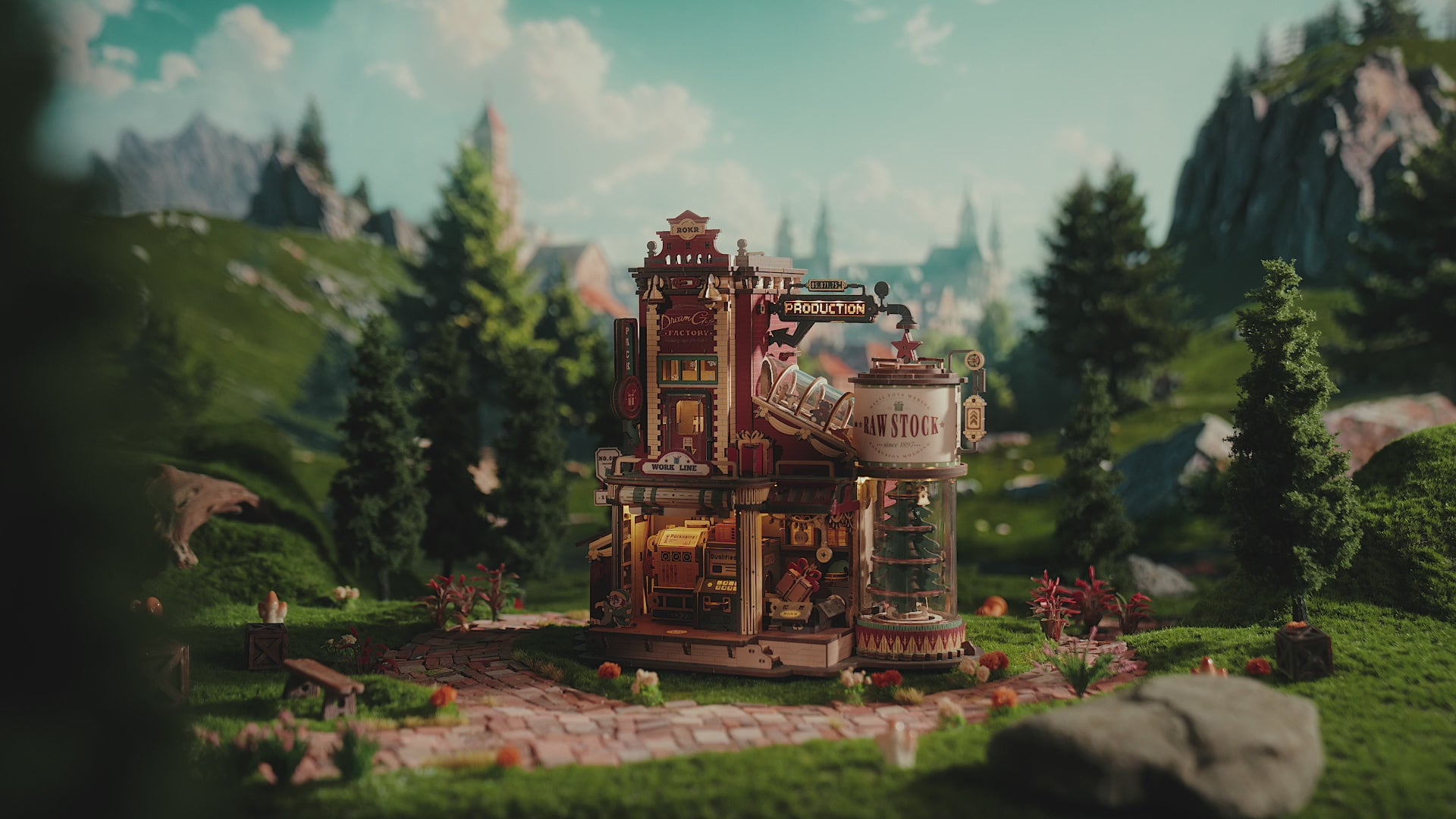 ROKR Dream Gift Factory Wooden Music Box EAB01