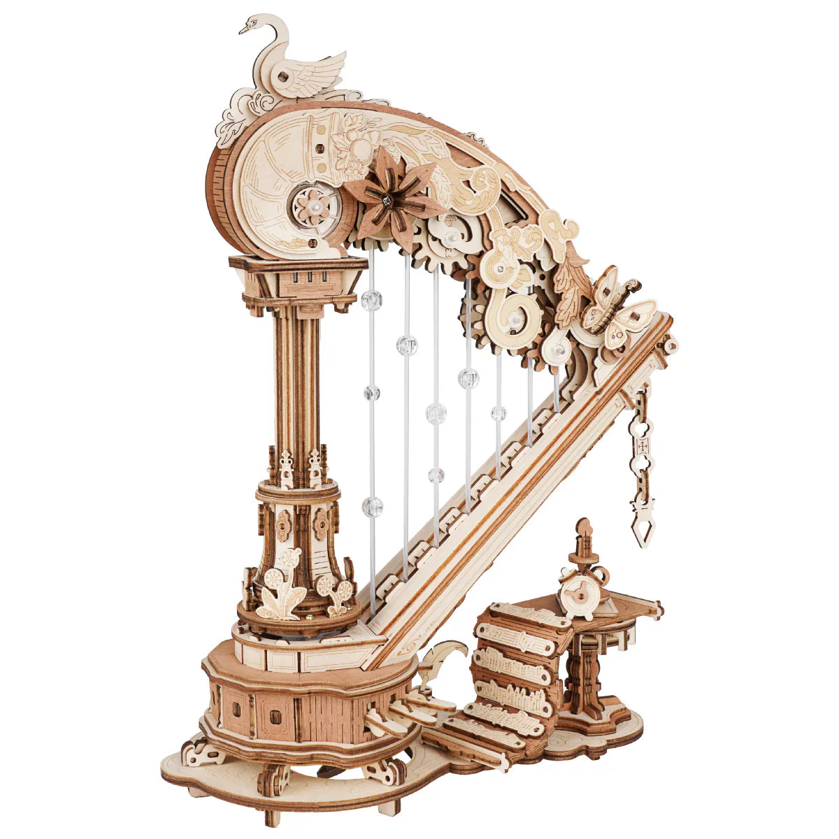 ROKR Magic Harp AMK71 wooden 3D puzzle music box finished model