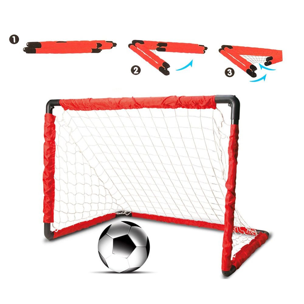 Foldable Kids Football Soccer Garden Goal Set Nets Ball Toys Indoor Outdoor Gift
