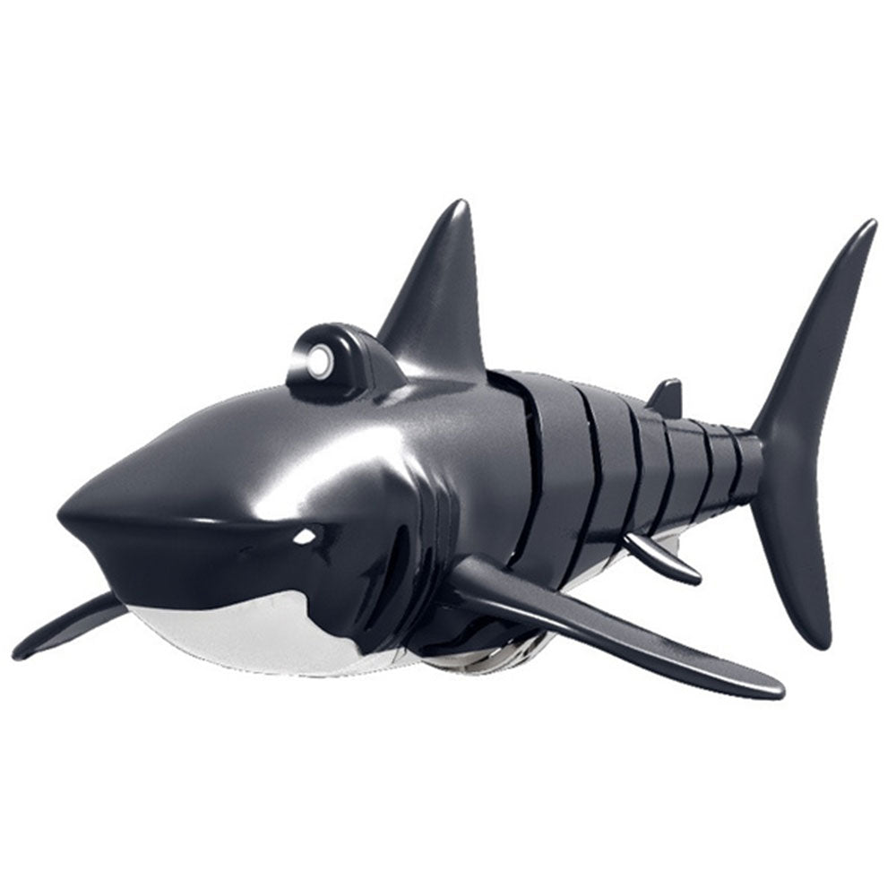 2.4G Remote Control Shark Boat Model Waterproof RC Toy BLACK with Light