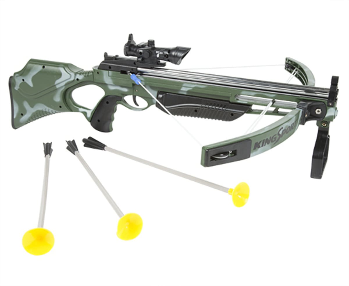 Real Action Camouflage Crossbow Archery Suction Arrows & Target Set Kids Toy