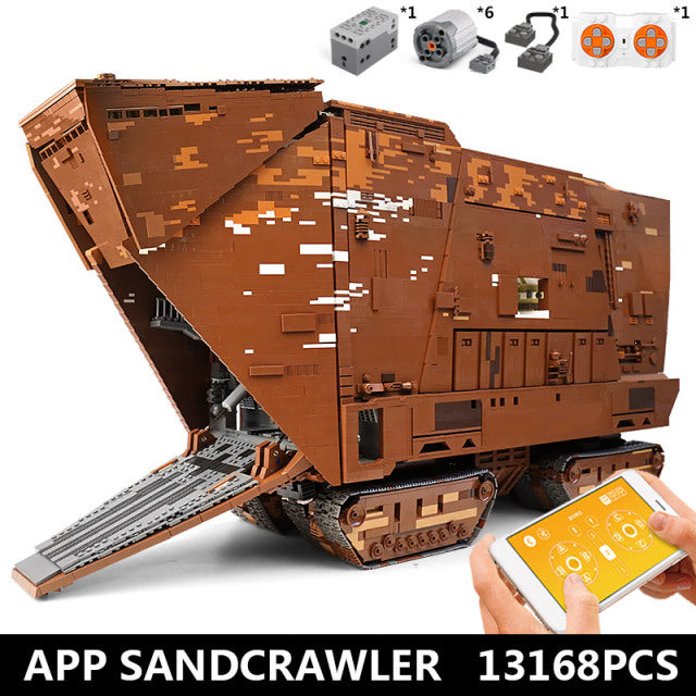 13168pcs Star Toy Wars Compatible Cavegod Sandcrawler Assembly Building Blocks