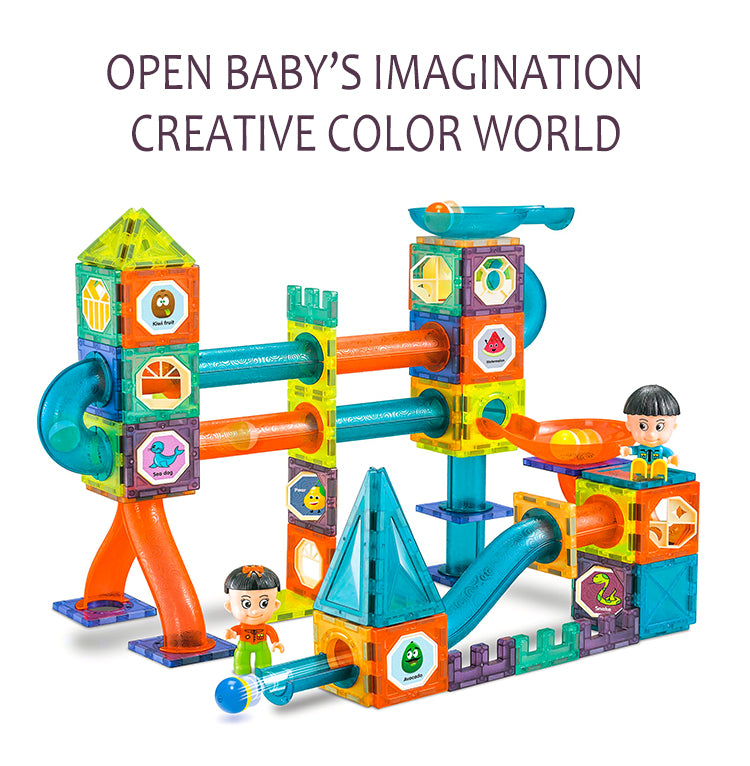 Magnetic Tiles 132pcs Magnetic 3D Educational Building Blocks Set Toys for Kids