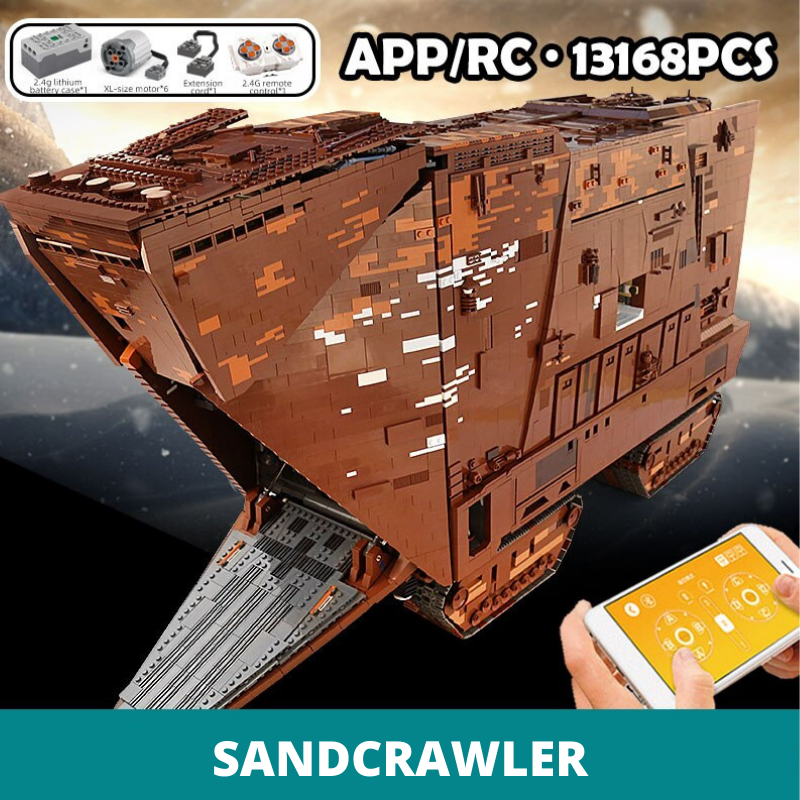 13168pcs Star Toy Wars Compatible Cavegod Sandcrawler Assembly Building Blocks