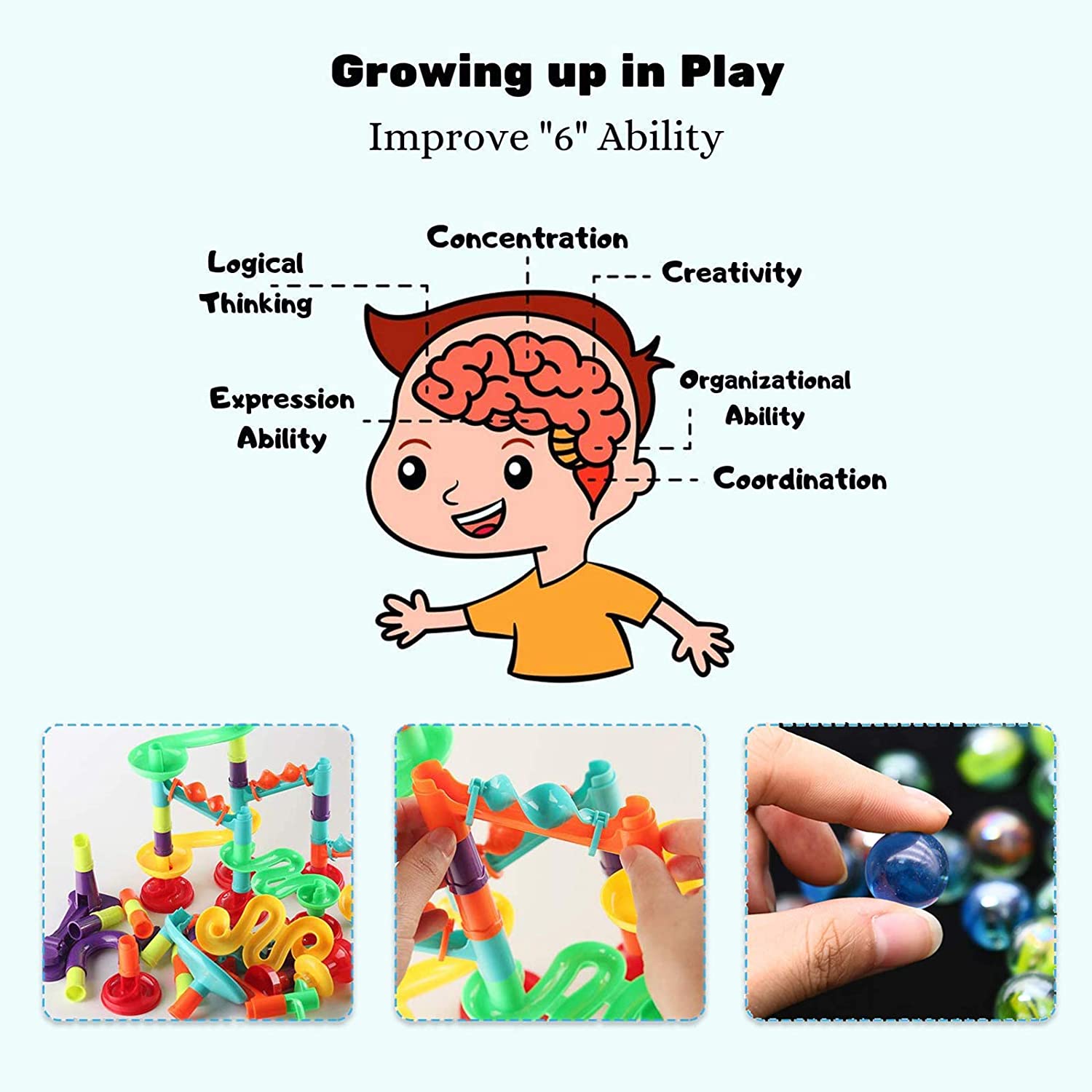 142pcs Large Marble Race Run Building Blocks Toys Educational Preschool Kids Deluxe Set