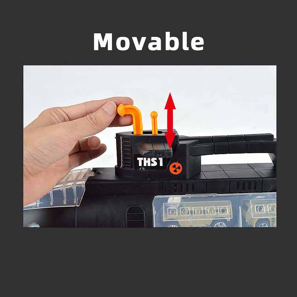 Submarine Carrier Play Set Kids Boys Toys Gift 6 Transport Models Pack Carrycase