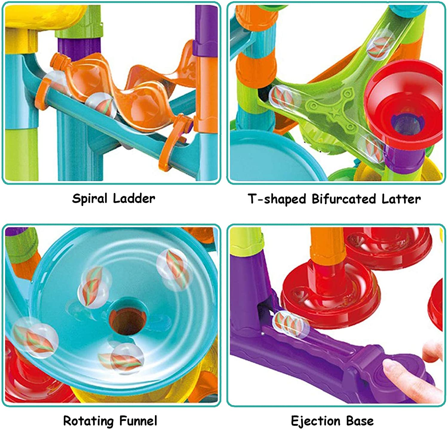 142pcs Large Marble Race Run Building Blocks Toys Educational Preschool Kids Deluxe Set