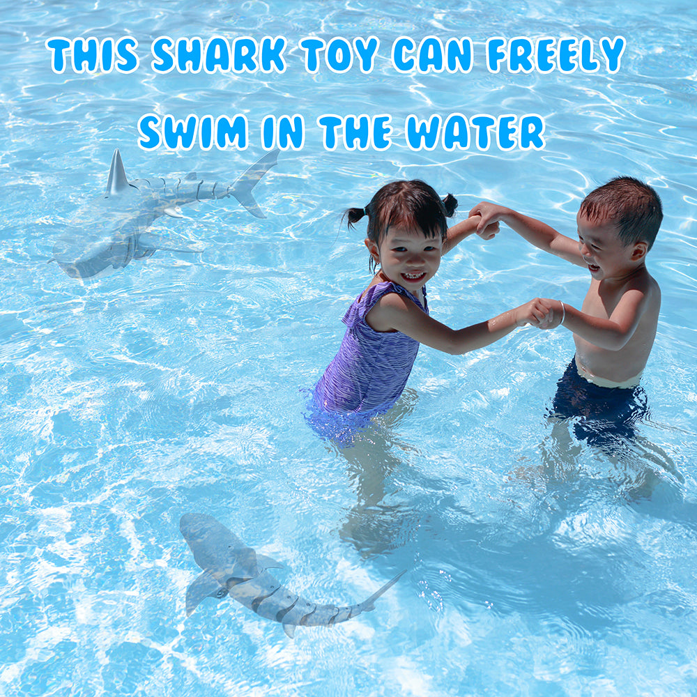 2.4GHz Electric Great White Shark Remote Control Swim Toy RC Boat Prank Gift Kid