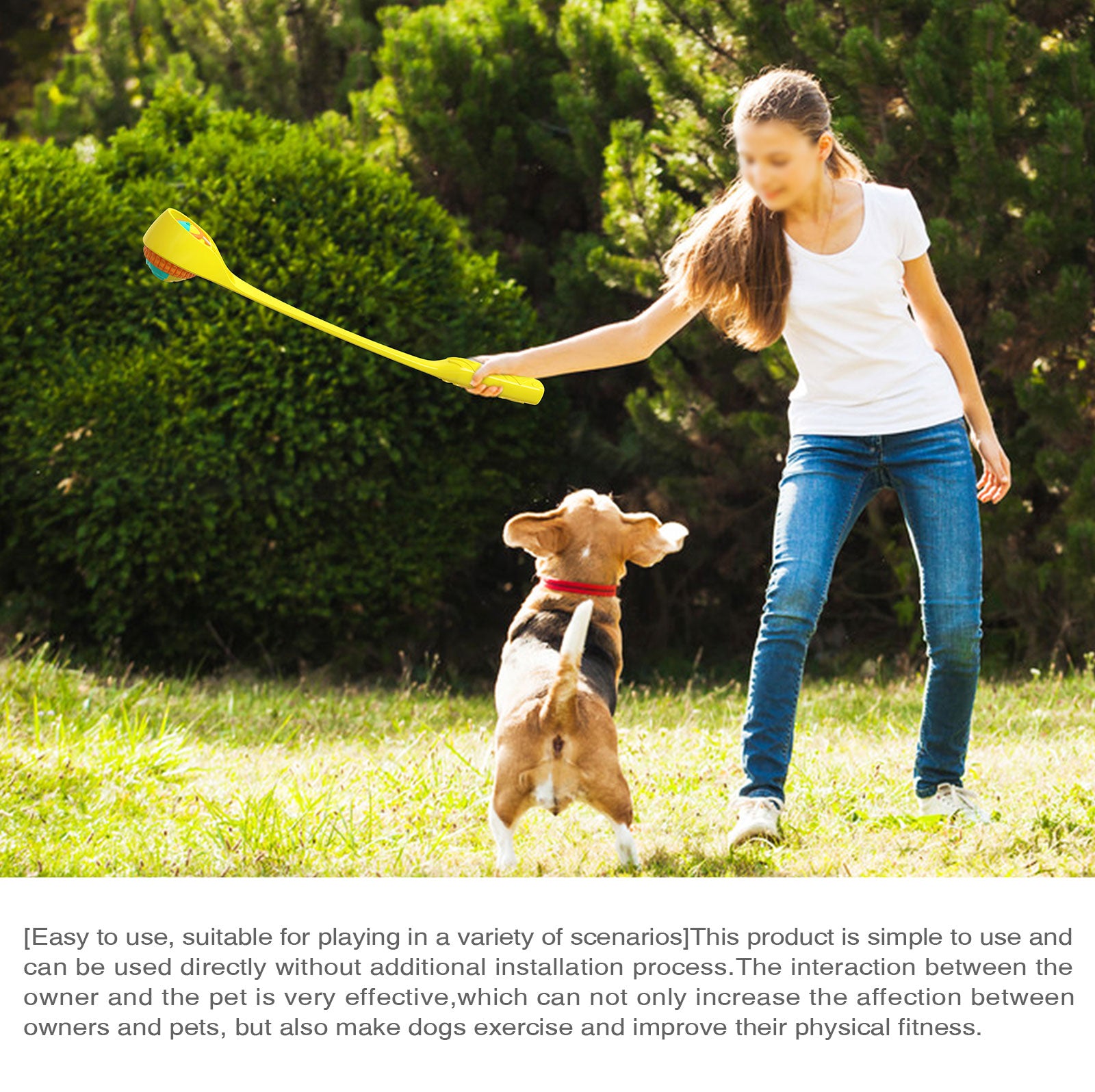 Interactive Ring Retractable Rope Ball Popular Dog Fun Toy Gift