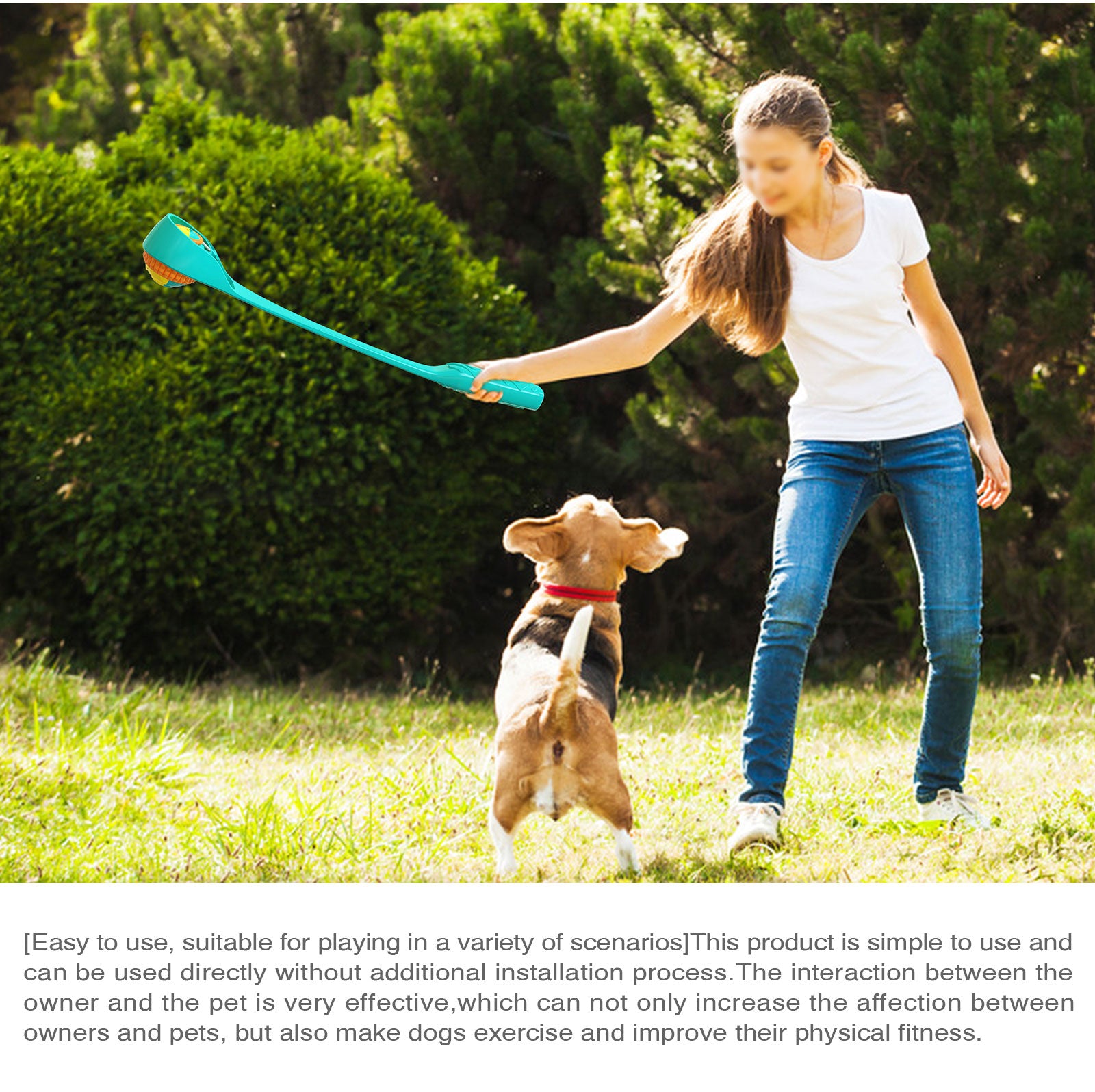 Interactive Ring Retractable Rope Ball Popular Dog Fun Toy