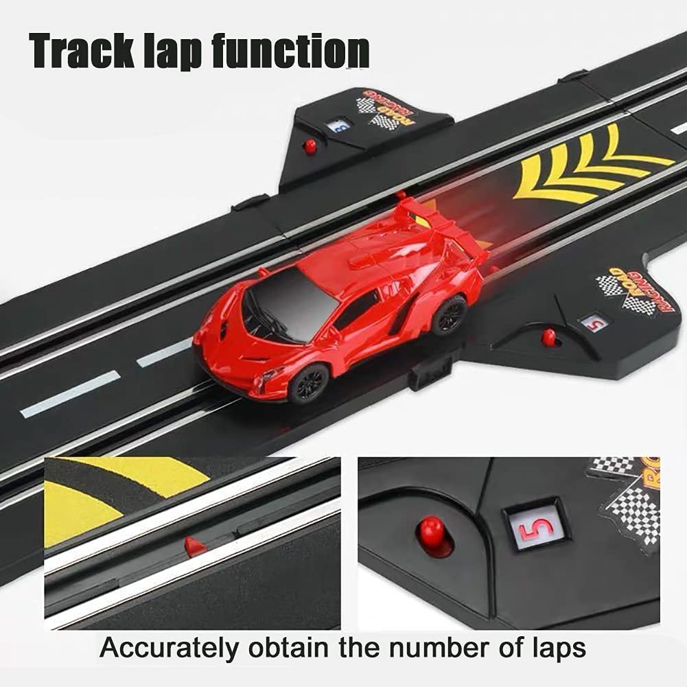 21.2 m Electric Track Racing Slot Sets Two Cars Controls Kids Vehicle Toys Gift