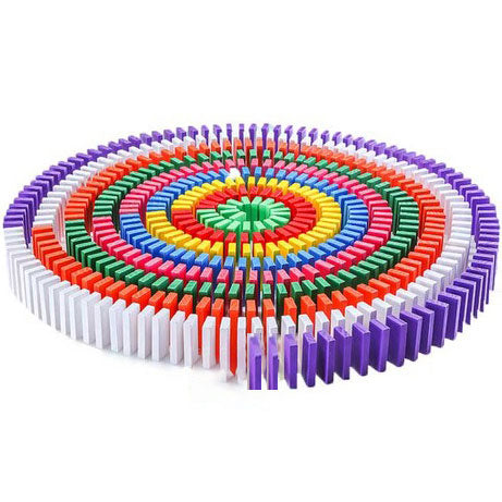 Fonderland 120pcs Wooden Domino Block Tiles Tumbling Dominoes Knock Down Toys AU