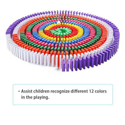 Fonderland 480pcs Wooden Domino Block Tiles Tumbling Dominoes Knock Down Toys AU