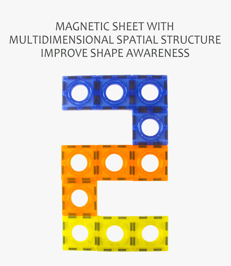 Magnetic Tiles 132pcs Magnetic 3D Educational Building Blocks Set Toys for Kids