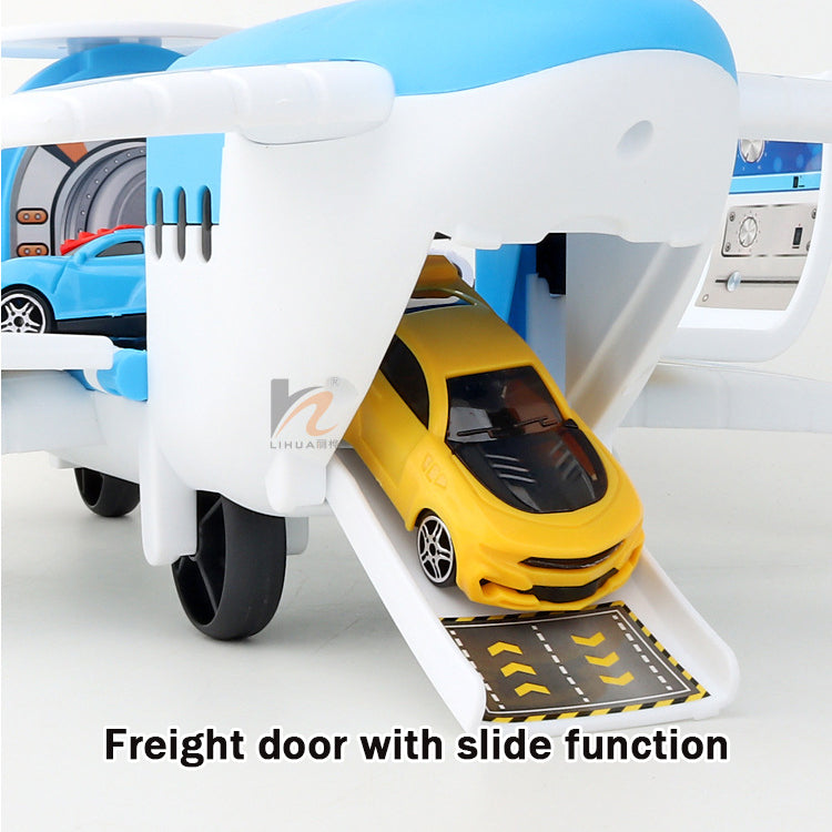 Children Toy Aircraft Vehicles Transports Plane Kids Air Freighter Car Boy Gift