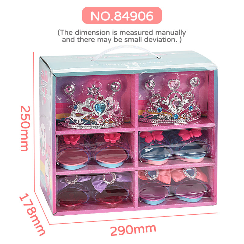 Girls Play Set Princess Toys Dress Up High Heels and Headband Role Play Collection Fashion Princess Toy