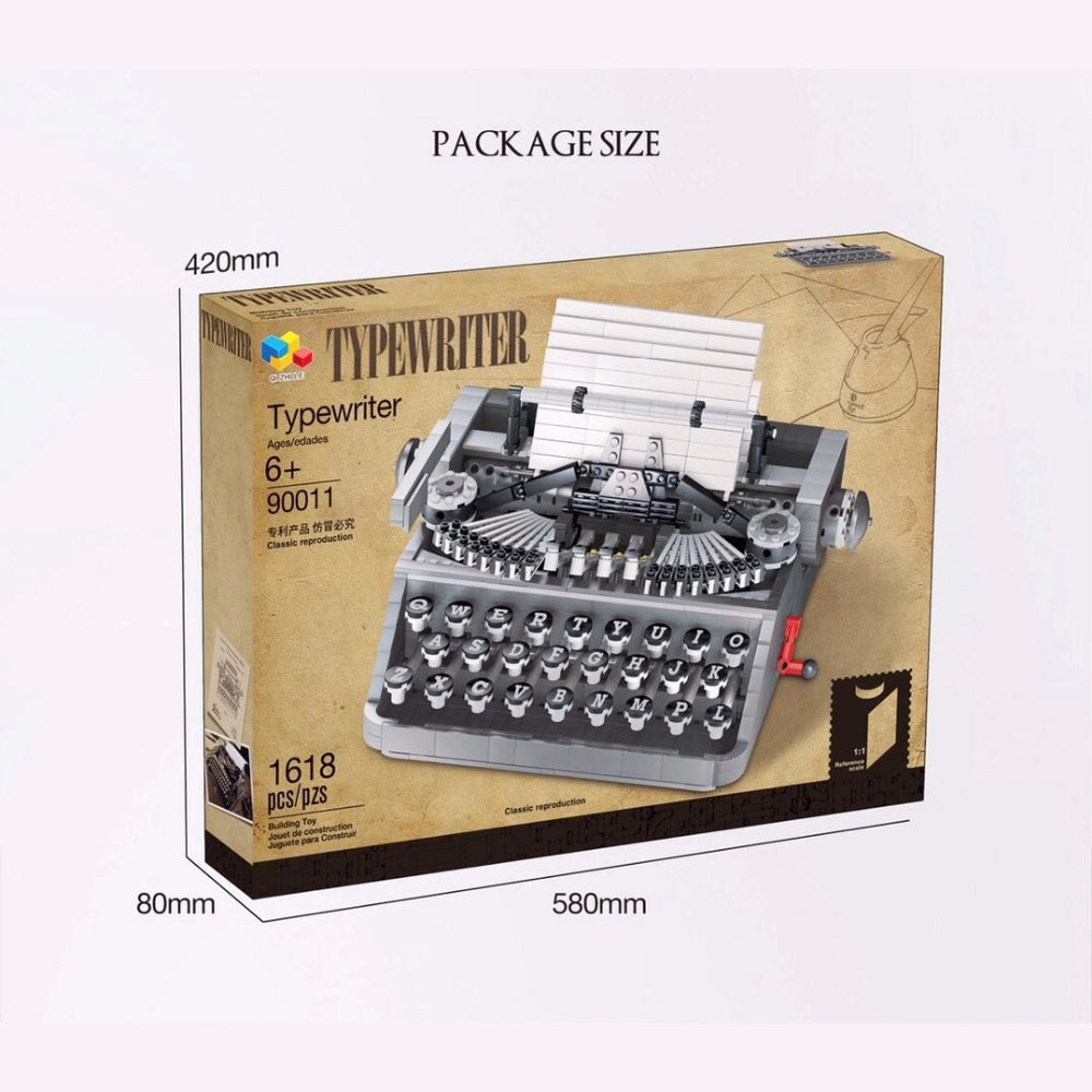 1618 Pcs Type Writer Classic Typewriter Mechanical Building Blocks Bricks Kids and Adult Gift Toy