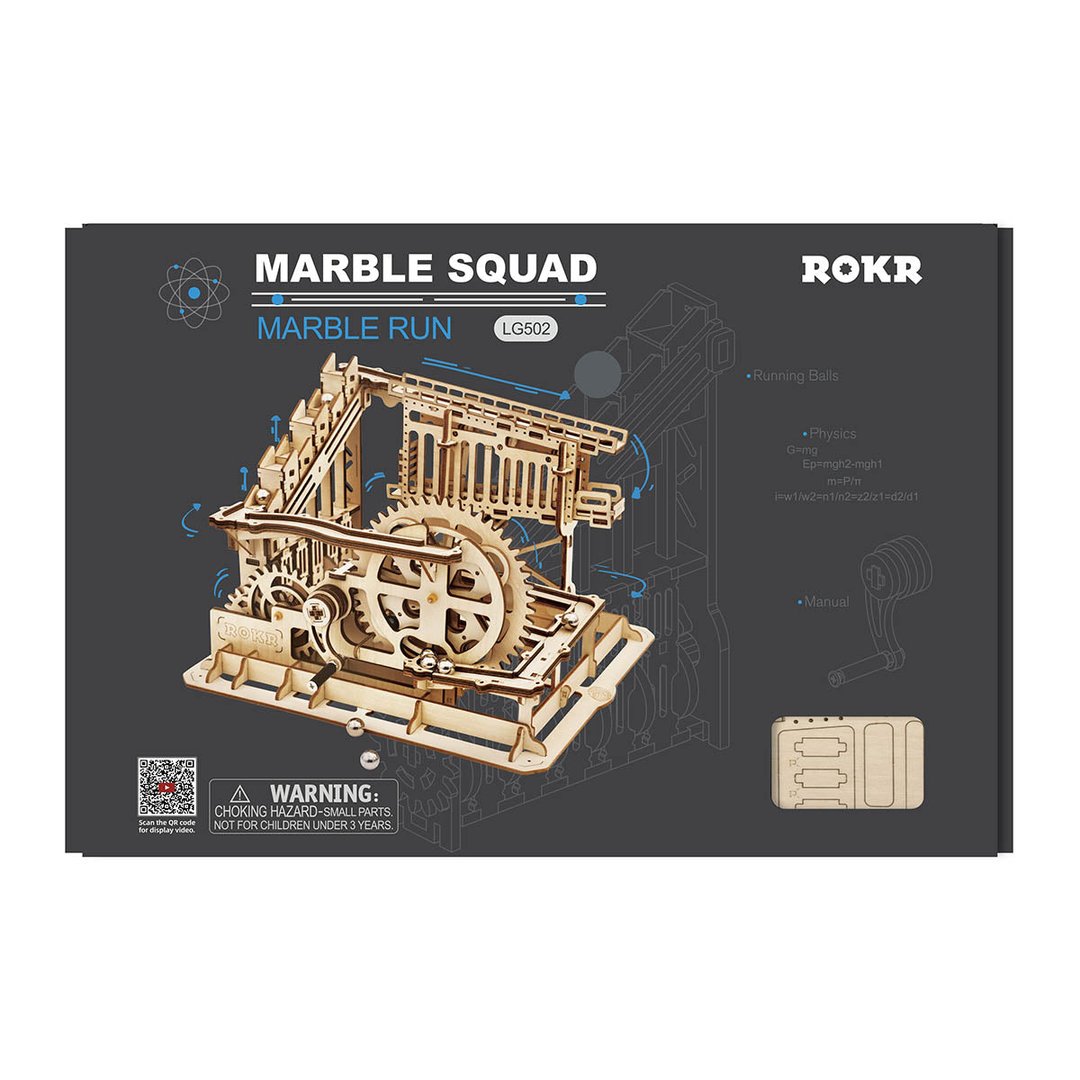 Robotime 3D DIY Wooden Puzzle Marble Squad Trapdoors Marble Run LG502