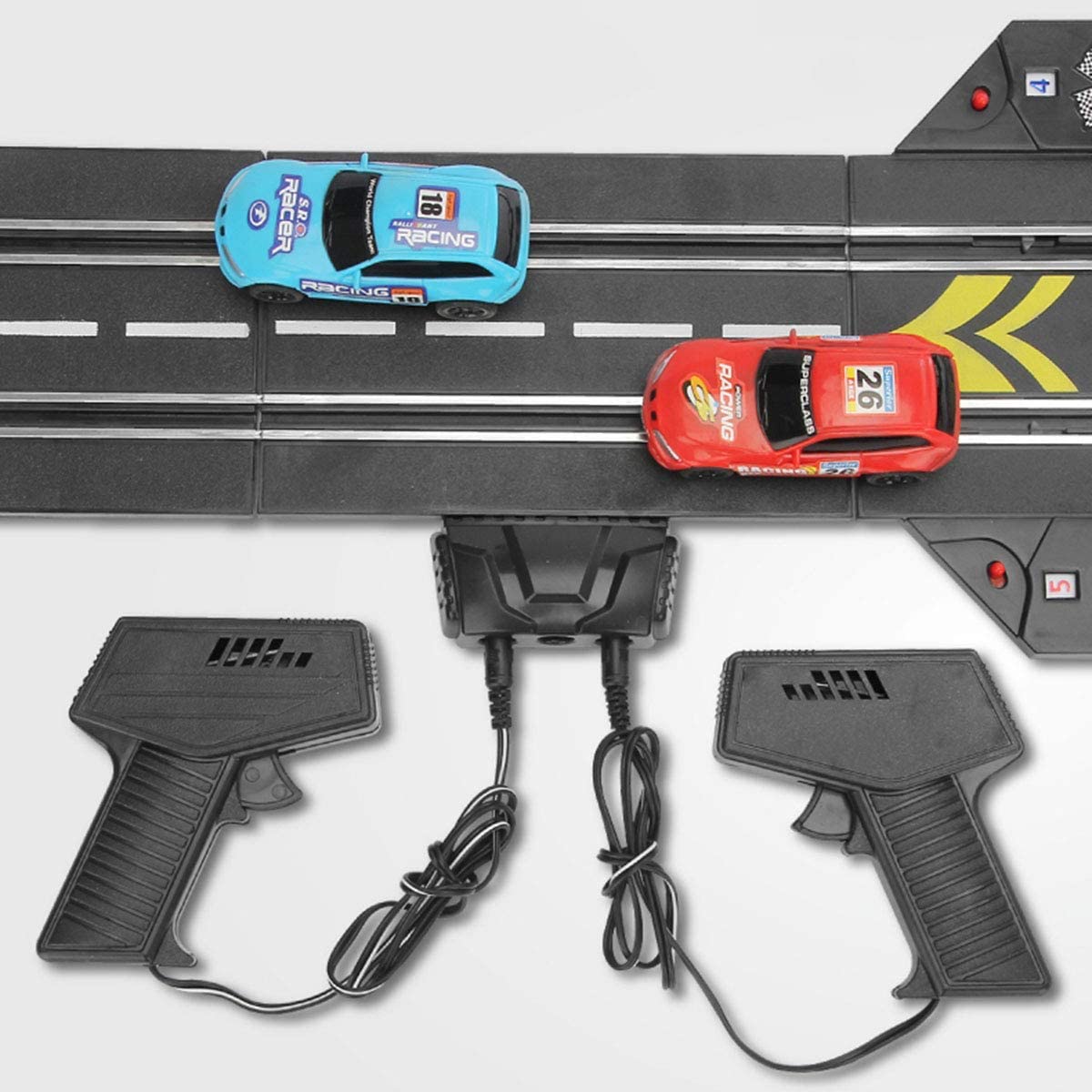 18.1m Electric Track Racing Slot Sets Two Cars Controls Kids Vehicle Toys Gift
