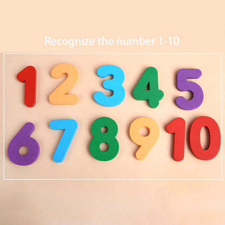 Wooden Math Kit for Kids 3+ | STEM Learning Toy with Counting Sticks, Number Cards & Marker | Develop Numeracy, Creativity & Logic | Non-Toxic Preschool Gift