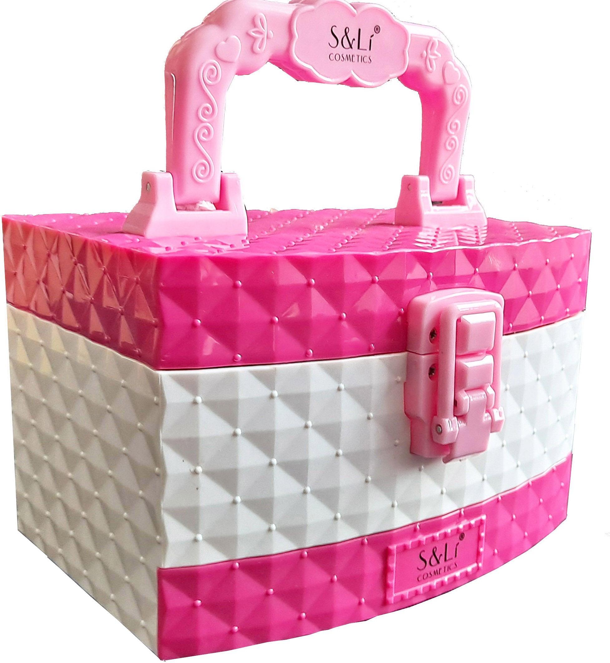 Kid Girls Makeup Set Jewellery Box Style Cosmetic Pretend Play Kit Princess Toy