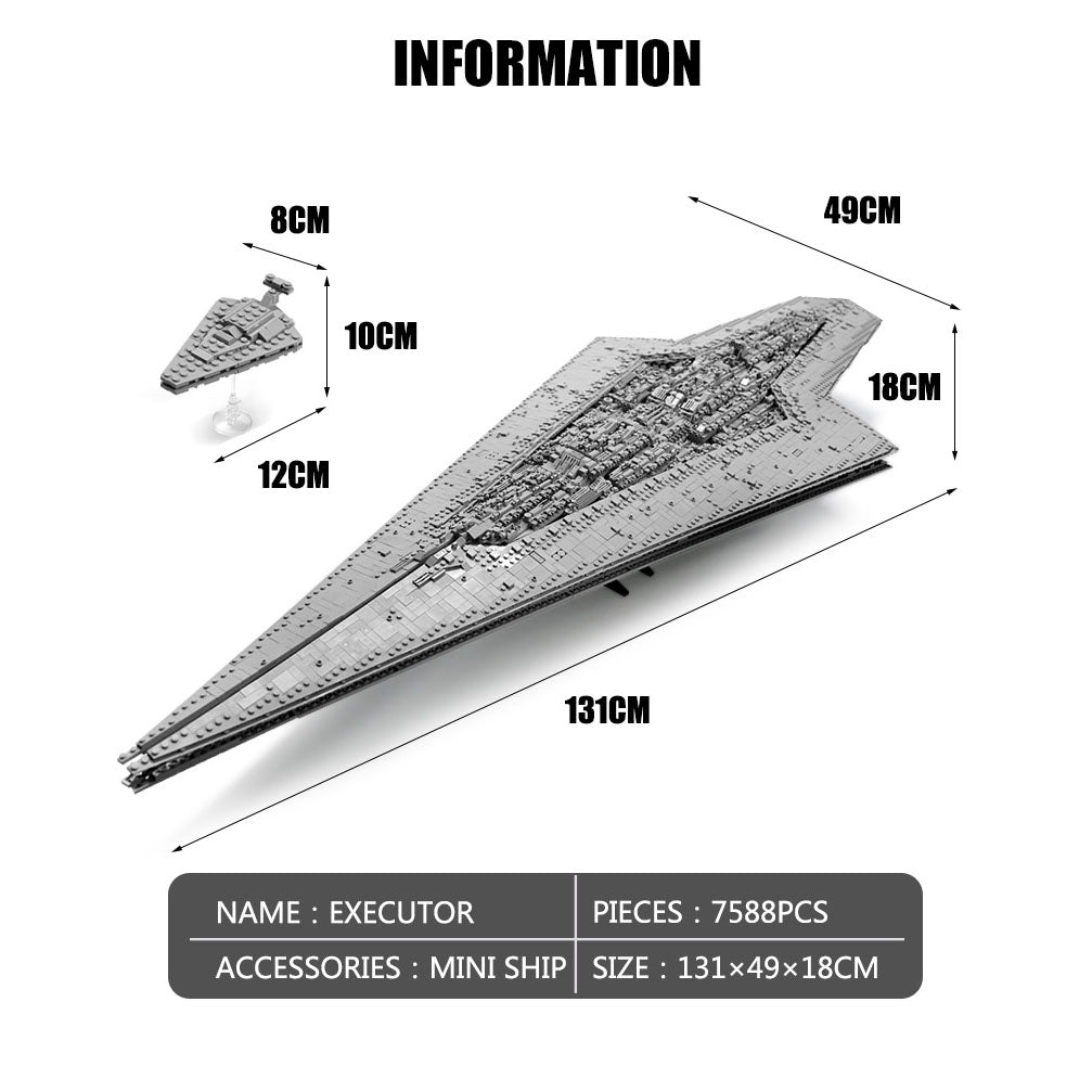 7588pcs Star War UCS Executor Dreadnought Model Building Block   Kid Toy Puzzle