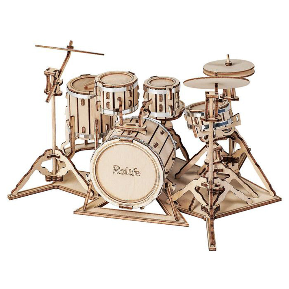 Robotime Drum Kit TG409 DIY 3D Wooden Puzzle Model Kit Toy Gift TG409