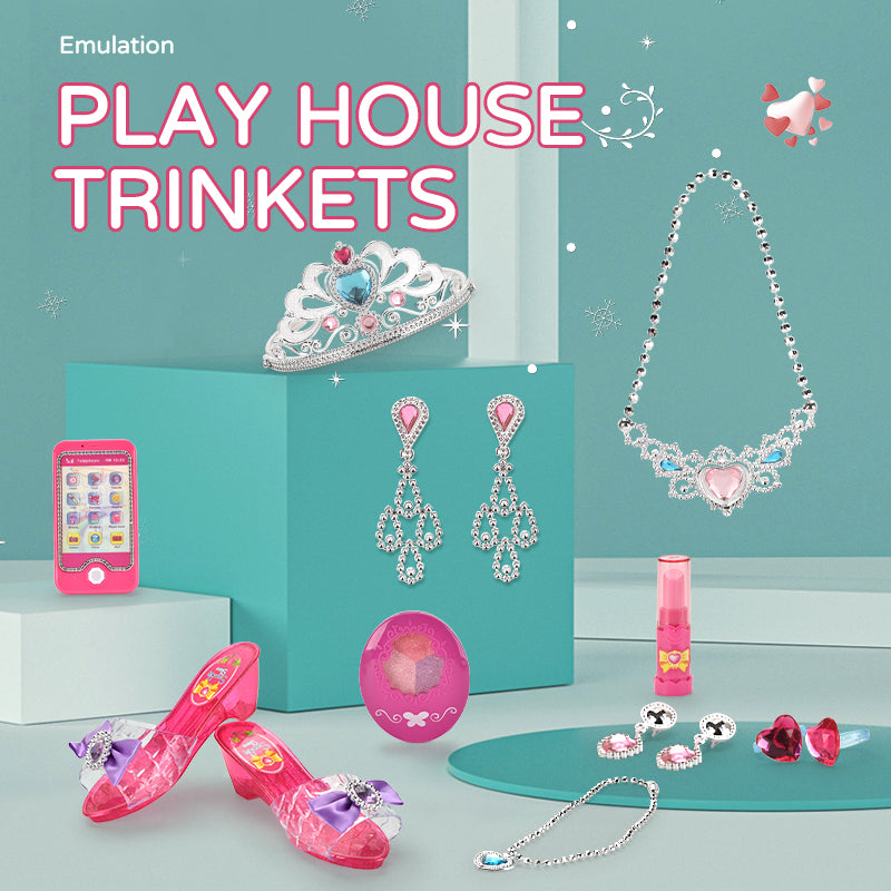 Girls Play Set Princess Toys Dress Up and Tiara Role Play Collection Fashion Princess Toy