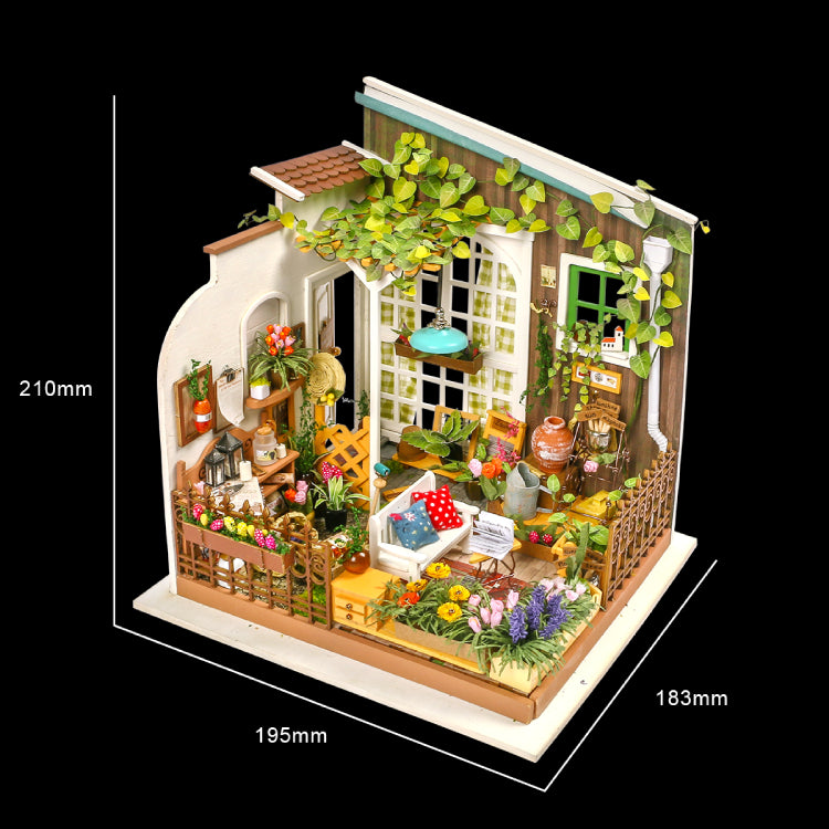 Robotime 1:24 DIY Miniature Mini Dollhouse Kit Home Decor Miller's Garden DG108