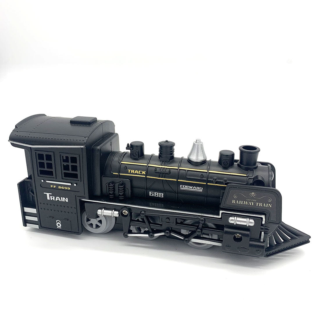 Classical Freight Steam Rail Train Set Battery Operated RTR Simulation Kids Toy