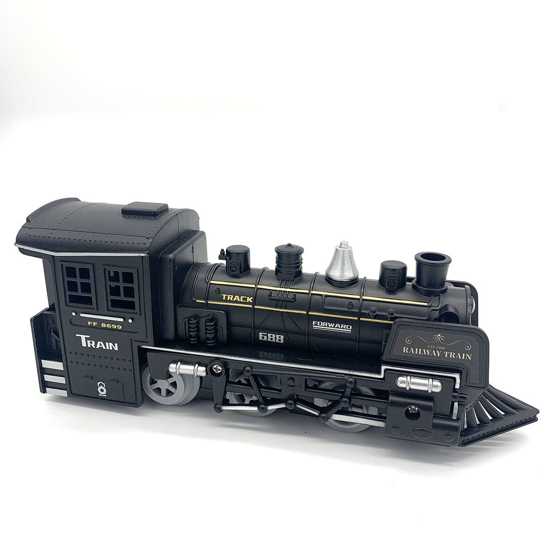 39PCS Classical Freight Steam Rail Train Set Battery Operated RTR Simulation Kids Toy