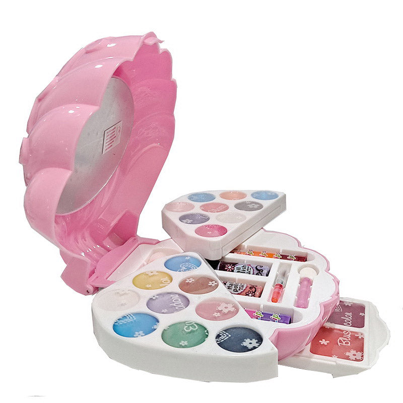 Kid Girls Makeup Set Lipstick Set Shell Shape Style Eco-friendly Cosmetic Pretend Play Kit Princess Toy