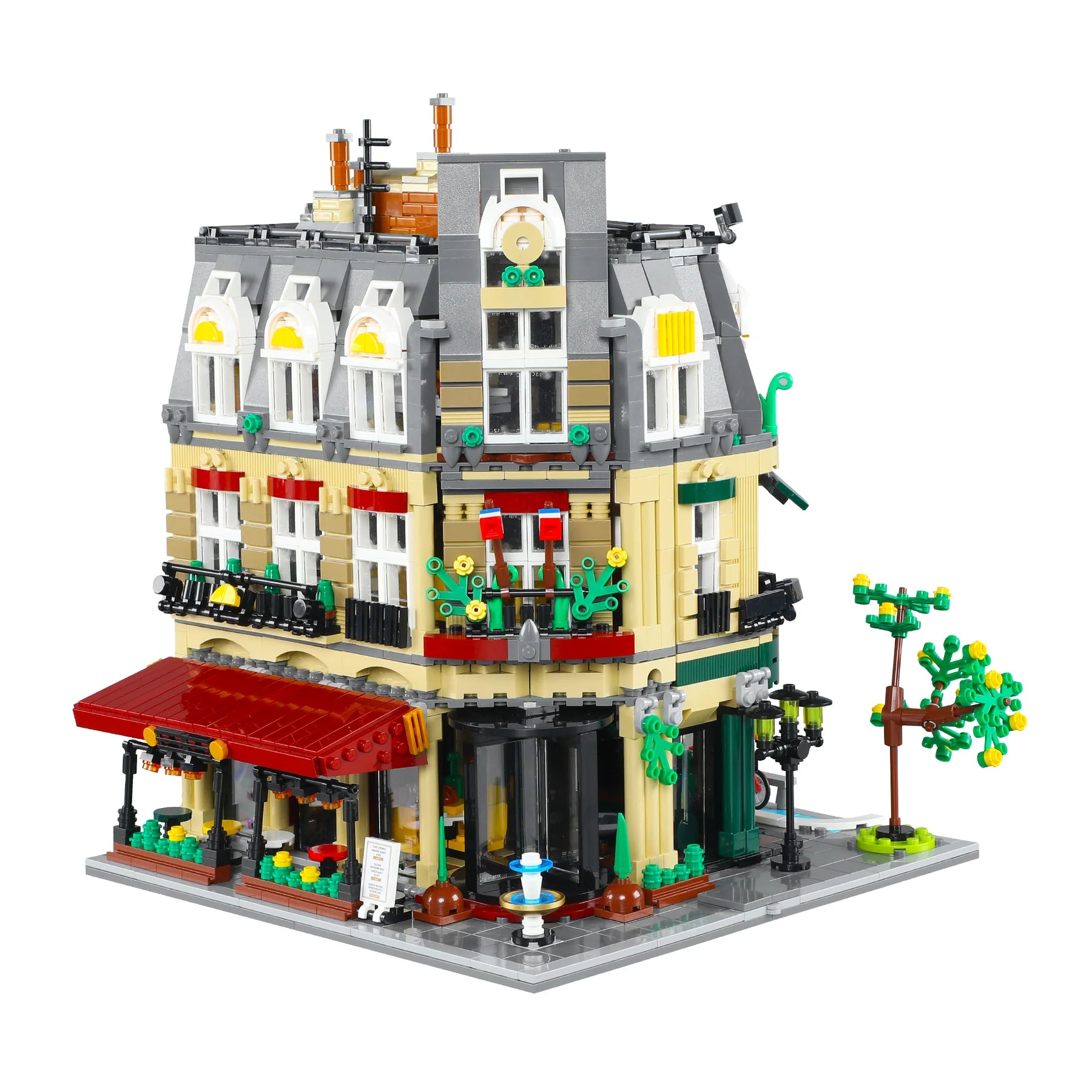 CaDA C66009W 3230 PCS Paris Restaurant Bricks Corner Building Luxurious Interior Perfect as a gift