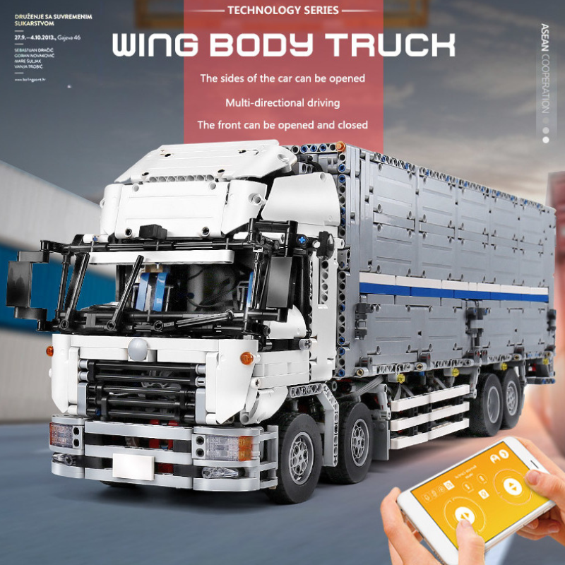 4166pcs Mould King 13139 Wing Body Truck APP Remote Control Building Blocks Toy Set