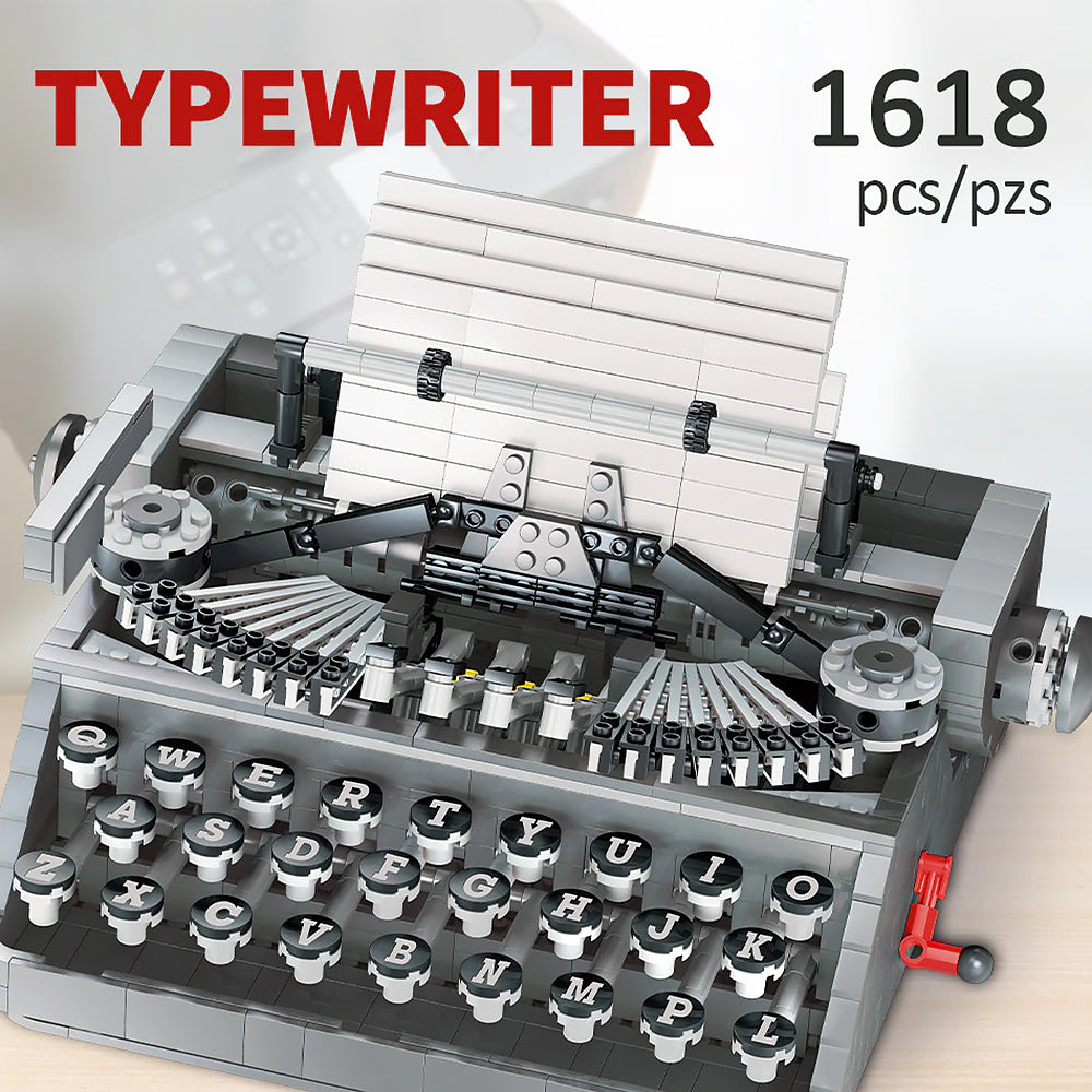 1618 Pcs Type Writer Classic Typewriter Mechanical Building Blocks Bricks Kids and Adult Gift Toy