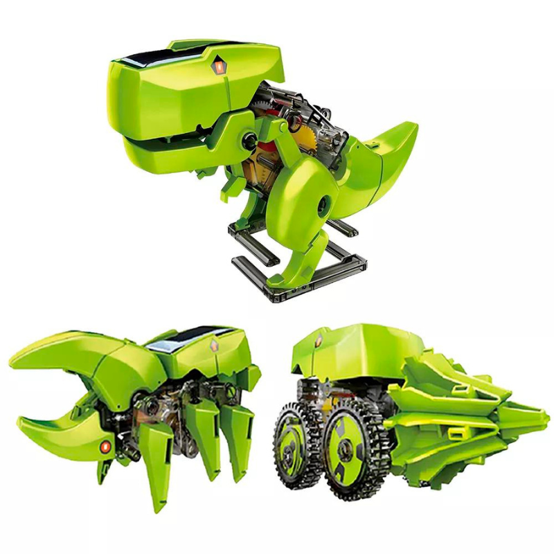 3 In 1 DIY Science Solar Power Energy System Robot Kit Solar Powered T-Rex Ground Drill Truck Beetle STEM Learning Kids Toy