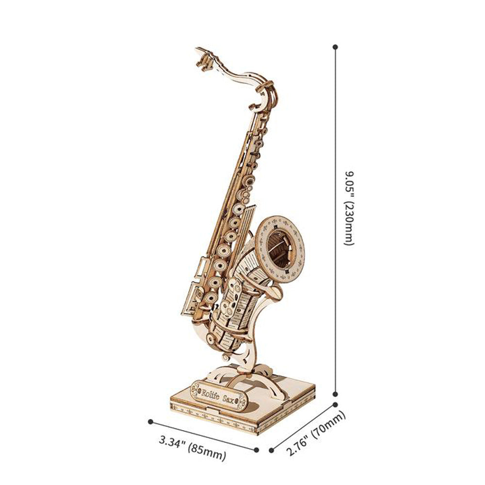 Robotime Saxophone Modern DIY 3D Wooden Puzzle Model Kit Toy Gift TG309