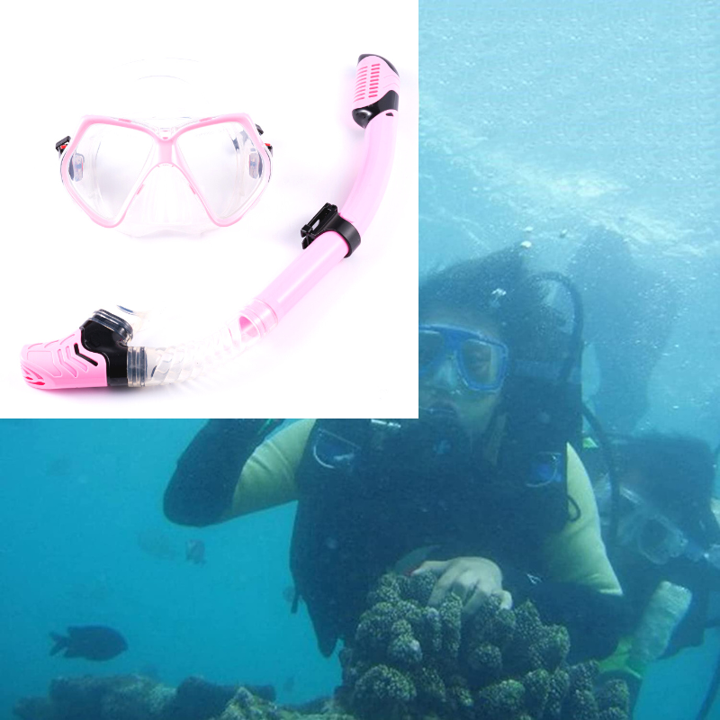 Snorkeling Gear for Adults Youth, Nearsighted Anti-Fog Diving Mask &  Silicone Dry Snorkel for Scuba Diving, Spearfishing, Freediving(GoPro Not
