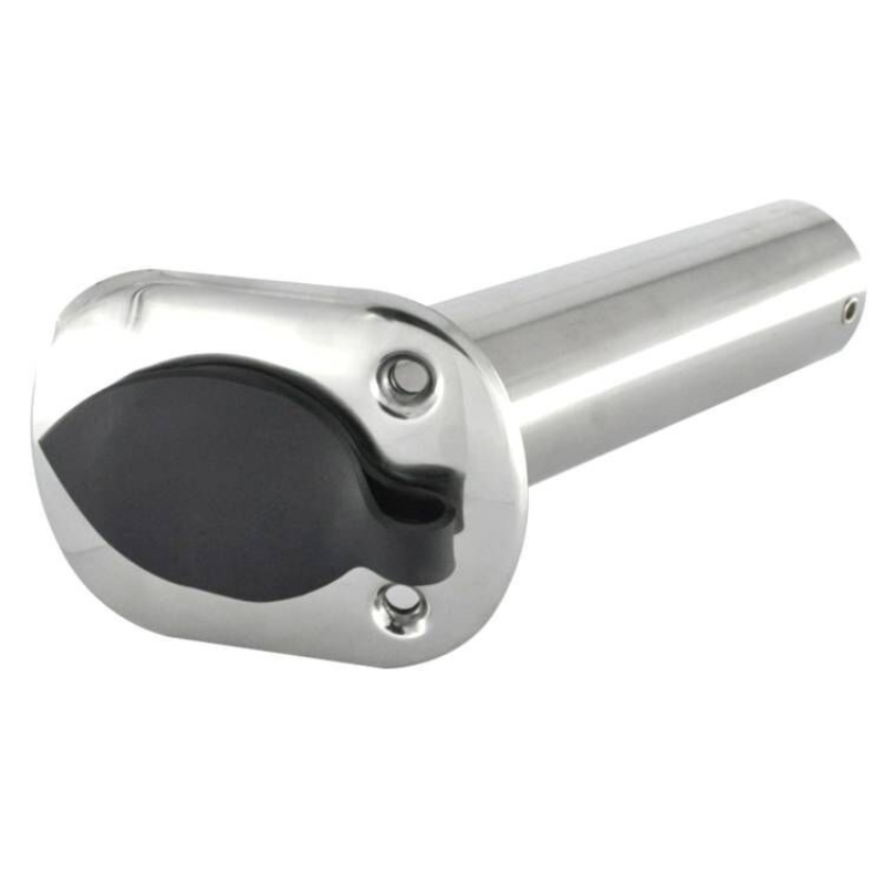 2 Pcs Premium Stainless Steel Rod Holders Fishing Rod Holders With Rubber Cap 30 Degrees