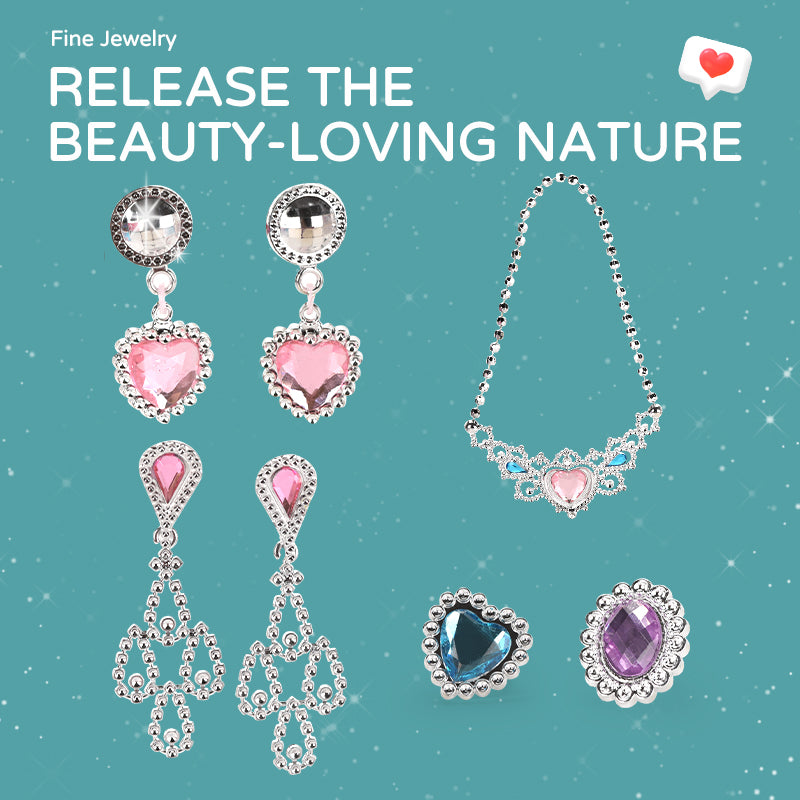 Girls Play Set Princess Toys Dress Up and Tiara Role Play Collection Fashion Princess Toy