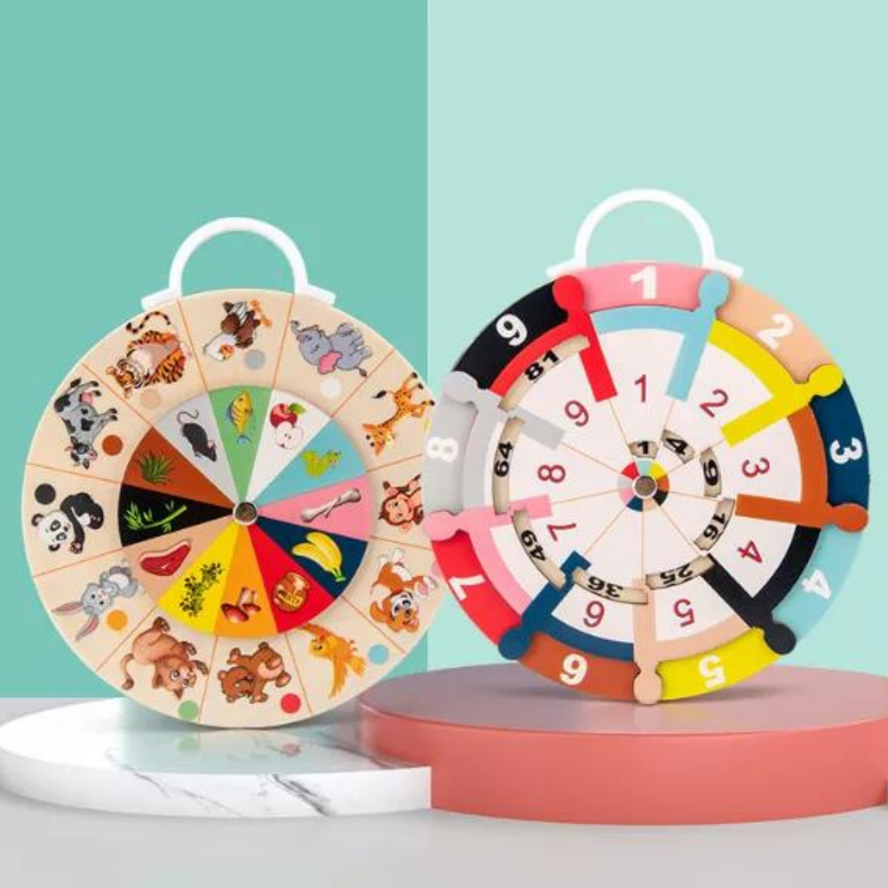 Montessori multifunctional double-sided learning plate math teaching animal matching kids educational toys