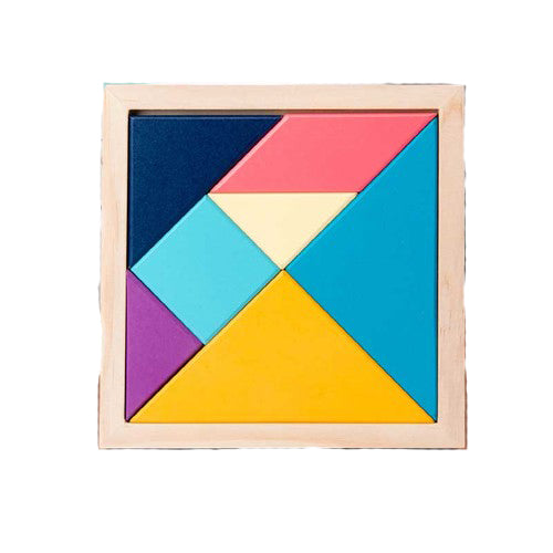 10cm Wooden Tangram Macaron Educational Montessori Toy Kid Puzzle Preschool