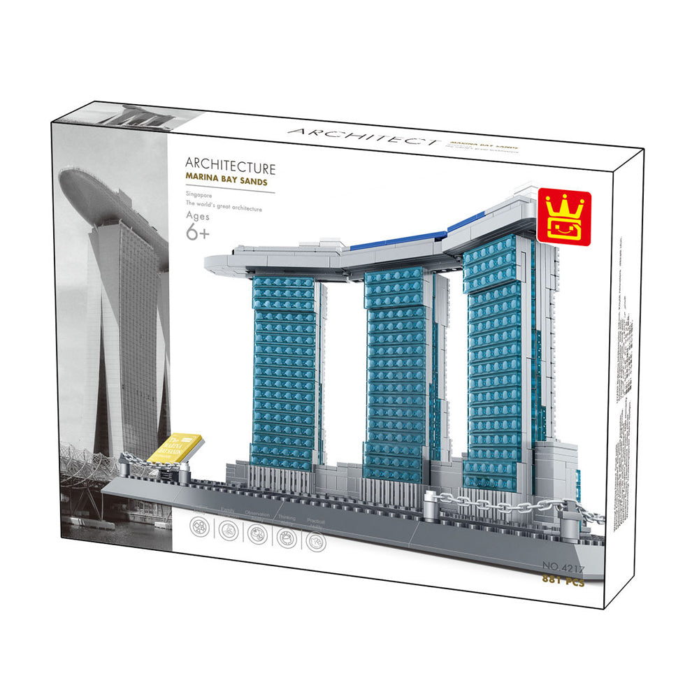 881PCS Building Blocks Architecture Marina Bay Sands Singapore Kids Adult Toys