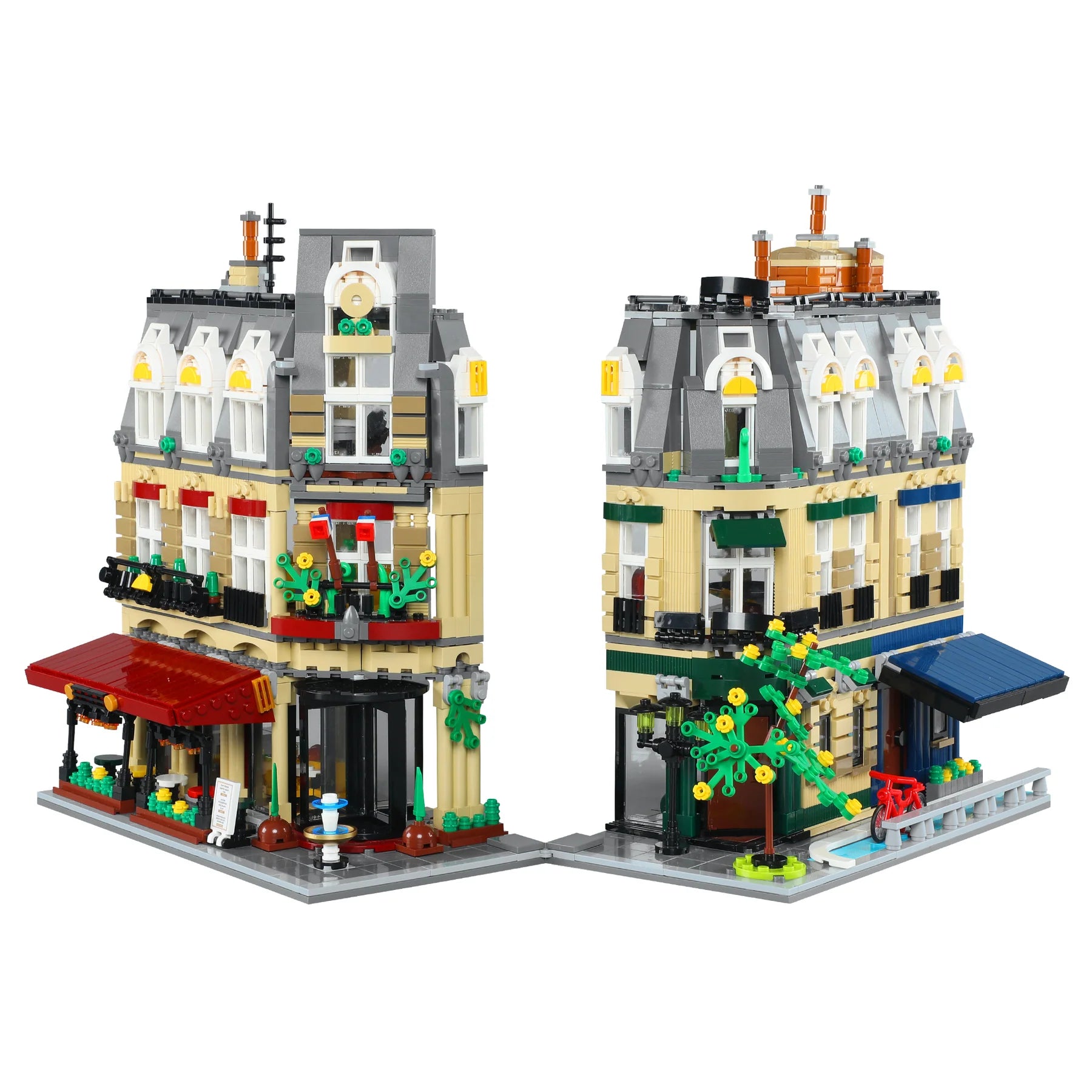 CaDA C66009W 3230 PCS Paris Restaurant Bricks Corner Building Luxurious Interior Perfect as a gift