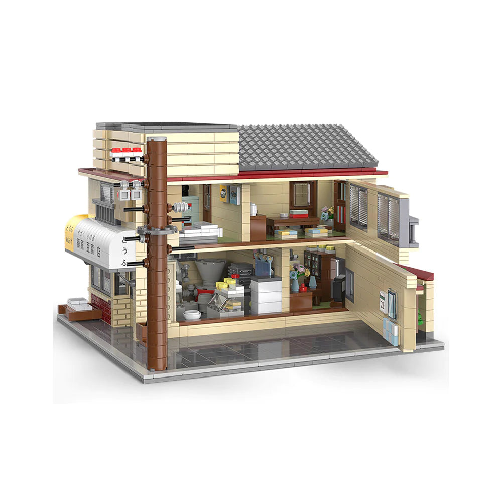 CaDA C61031W 1908 PCS Initial D Fujiwara Tofu Shop Building Blocks Perfect Gift for initial D Fans.